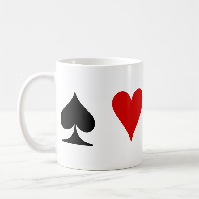 Playing Card Suits Coffee Mug (Left)