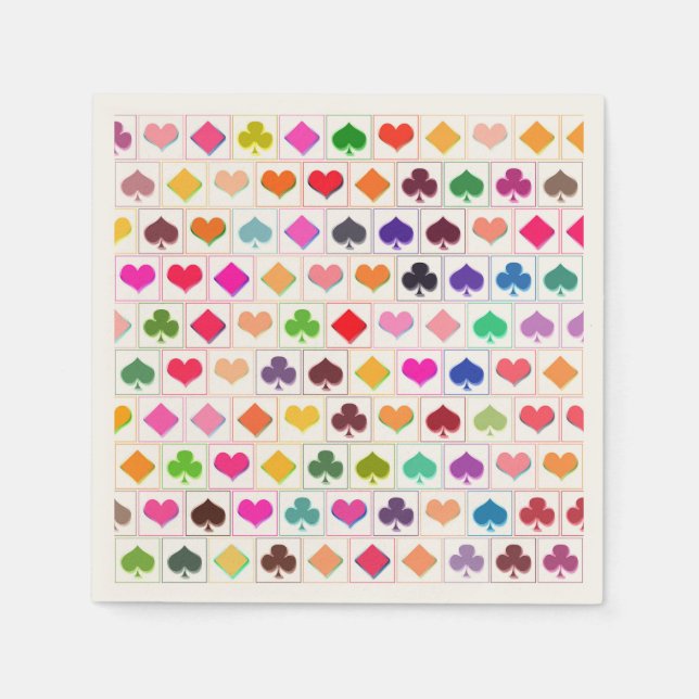 Playing card suits napkin (Front)