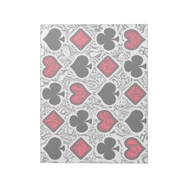PLAYING CARD SUITS Notepad (Rotated)