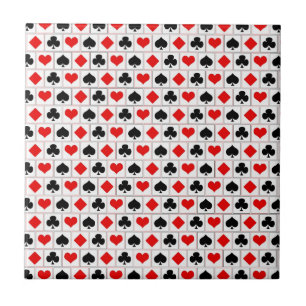 Playing card suits pattern tile