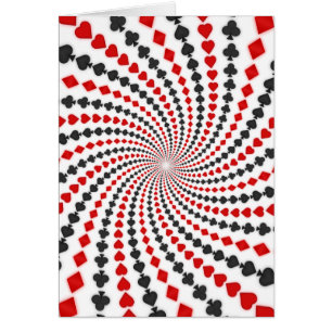 Playing Card Suits Spiral:
