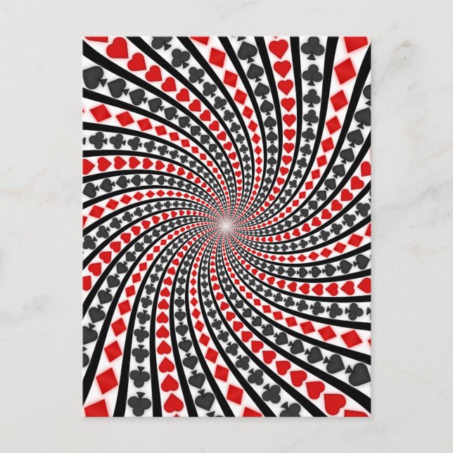 Playing Card Suits Spiral: (Front)