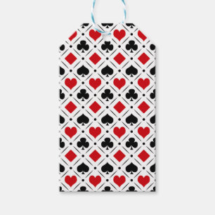 Playing card suits symbols gift tags