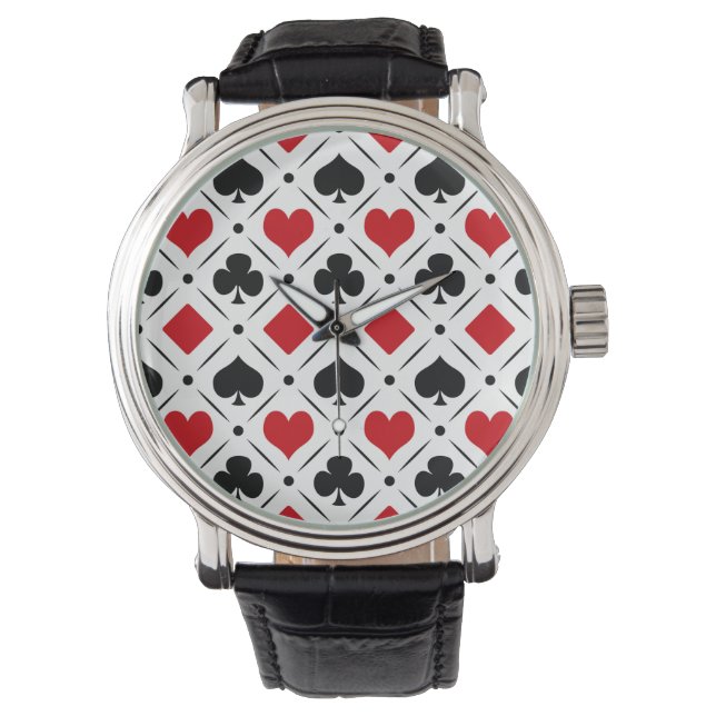 Playing card suits symbols watch (Front)