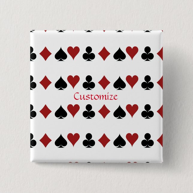 Playing Card Suits Thunder_Cove 15 Cm Square Badge (Front)