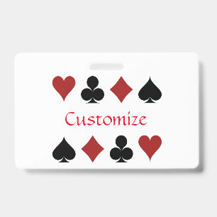 Playing Card Suits Thunder_Cove ID Badge