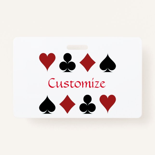 Playing Card Suits Thunder_Cove ID Badge (Front)