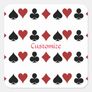 Playing Card Suits Thunder_Cove Square Sticker
