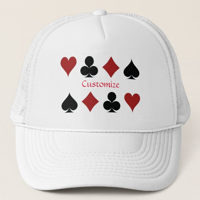 Playing Card Suits Thunder_Cove Trucker Hat (Front)