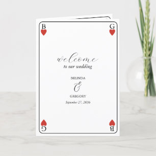Playing Card Wedding Order of Service Program