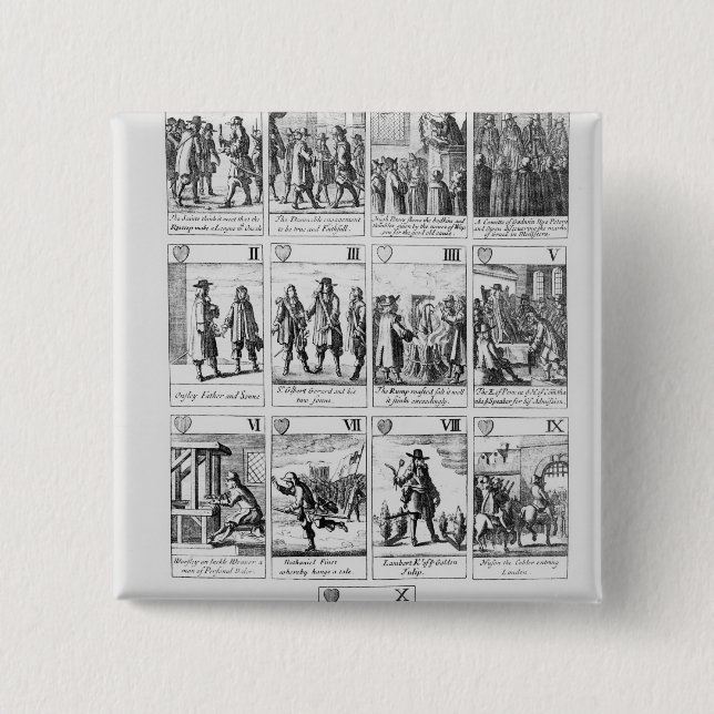Playing cards 15 cm square badge (Front)