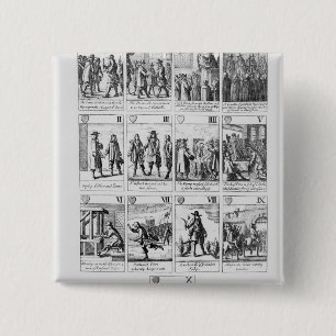 Playing cards 15 cm square badge