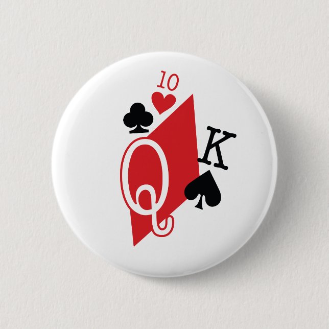 playing cards 6 cm round badge (Front)