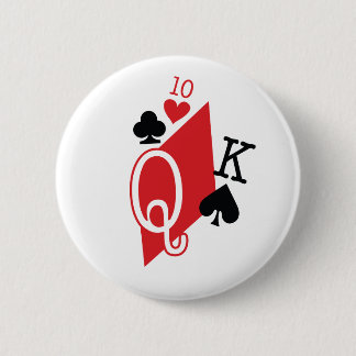playing cards 6 cm round badge