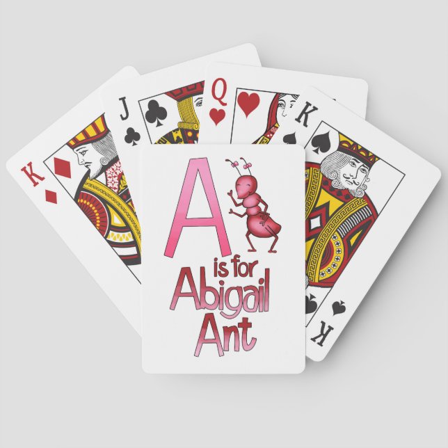 Playing Cards, A is for Abigail Ant Cards (Back)