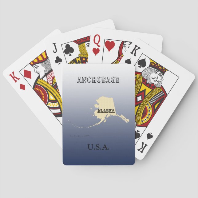 Playing Cards - Alaska Map with City (Back)