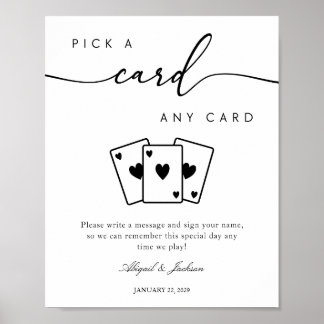 Playing Cards Alternative Guest Book Wedding Sign