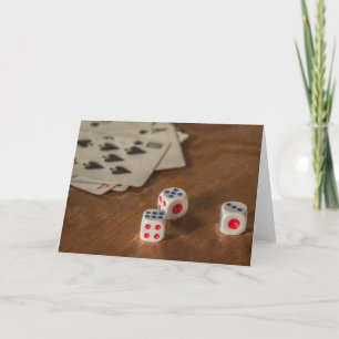 Playing Cards and Dice Greeting Card