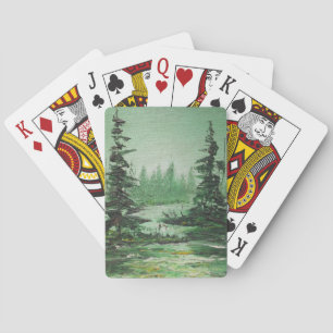 Playing Cards Ann Hayes Painting Green Forest