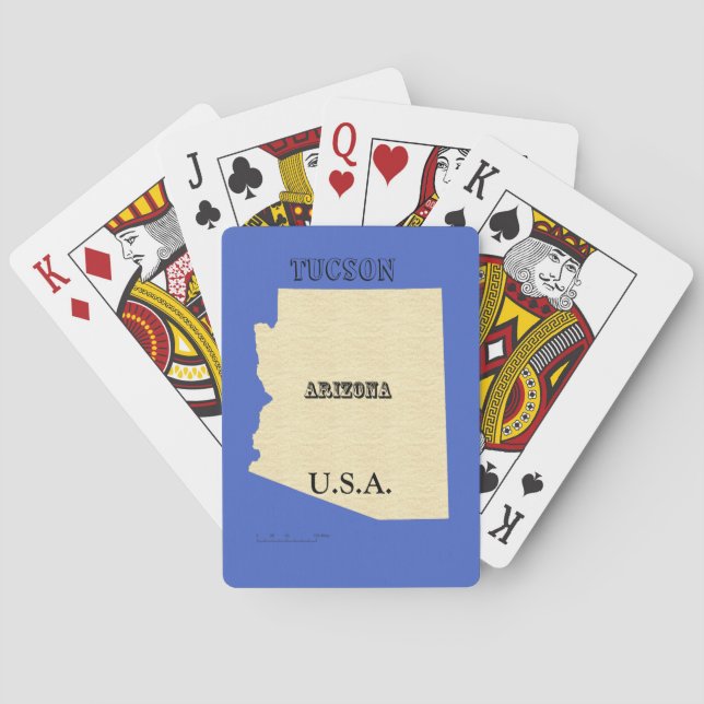 Playing Cards - Arizona Map with City (Back)