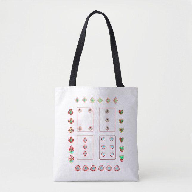 playing cards art motifs tote bag (Front)