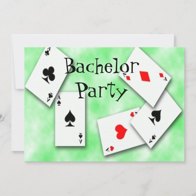 Playing Cards Bachelor Party Invitation (Front)