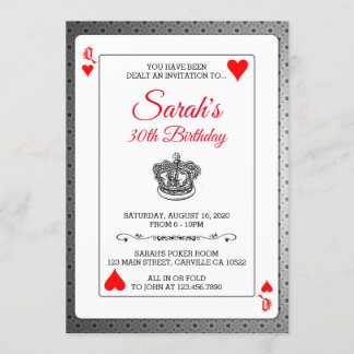 Playing Cards Birthday Invitation