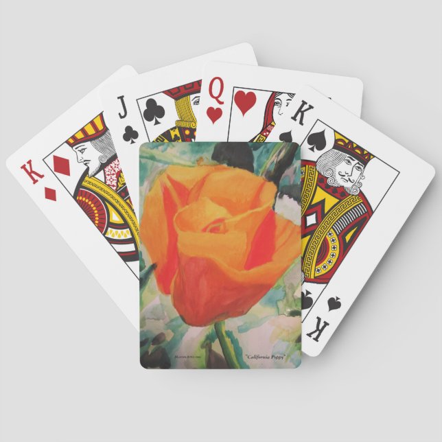 Playing Cards, "California Poppy" by ALarsenArtist Cards (Back)