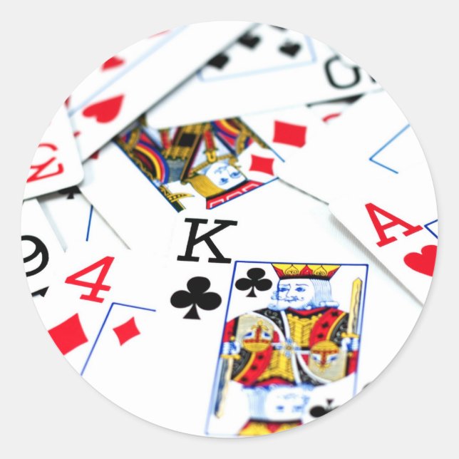 Playing Cards Classic Round Sticker (Front)