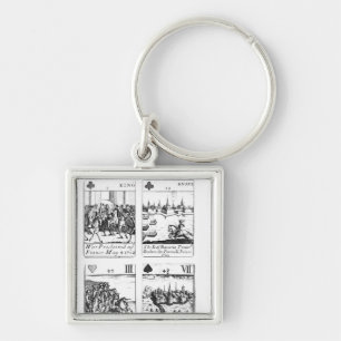 Playing cards commemorating key ring