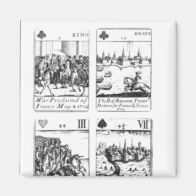 Playing cards commemorating magnet (Front)