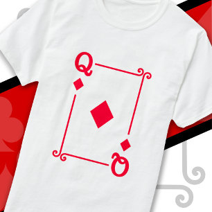Playing Cards Costume Queen Diamonds Card Queen T-Shirt