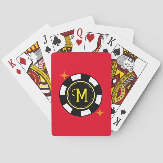 Playing Cards - Custom Personalised (add initial) (Back)