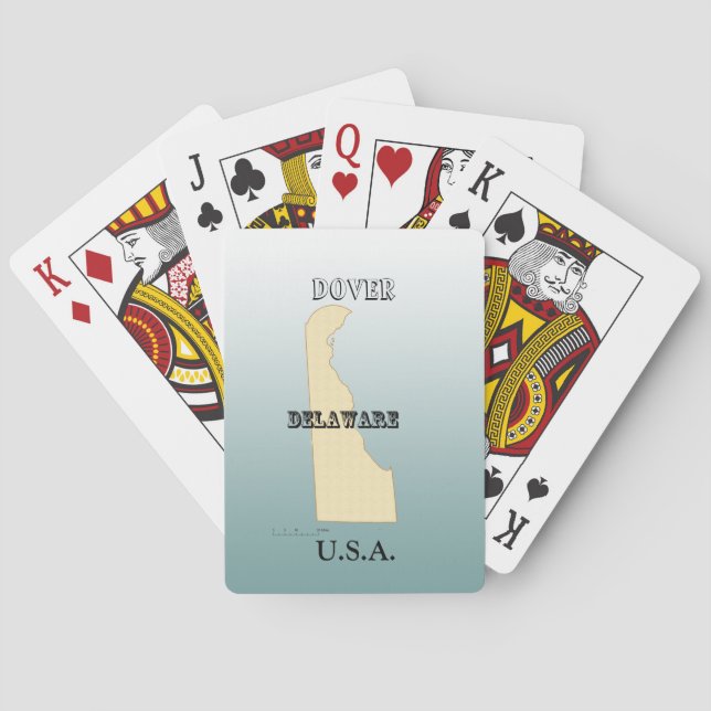 Playing Cards - Delaware State Map with City (Back)