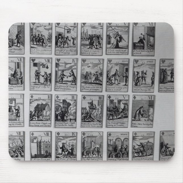 Playing cards depicting episodes mouse pad (Front)