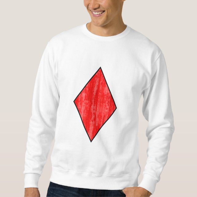 Playing Cards Diamonds Icon Sweatshirt (Front)
