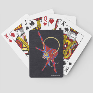 Playing Cards -Distinct black and red acrobat