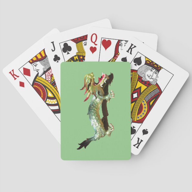 Playing Cards - Dragon on Green (Back)