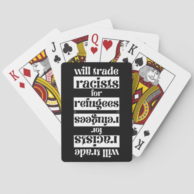playing cards  "END RACISM 2" (Back)