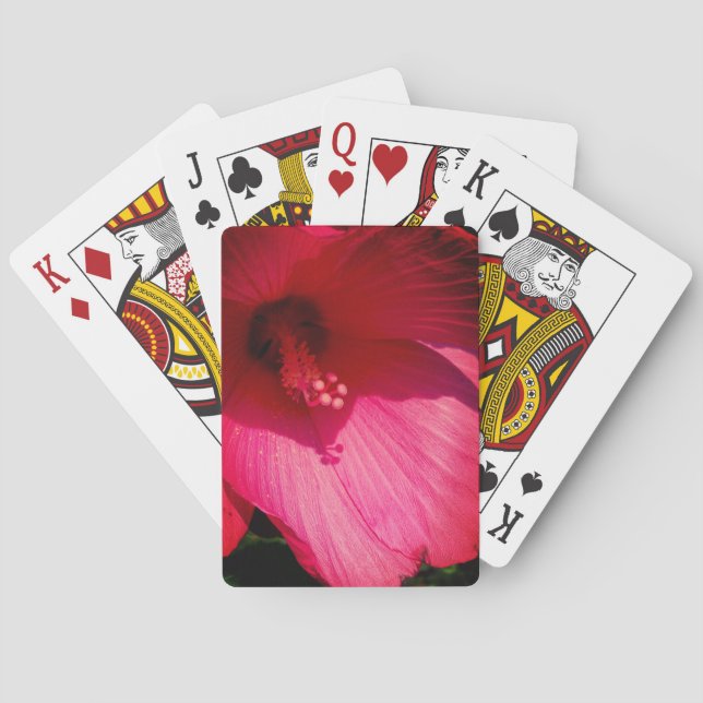Playing Cards Flower  Pink Close-up photo (Back)