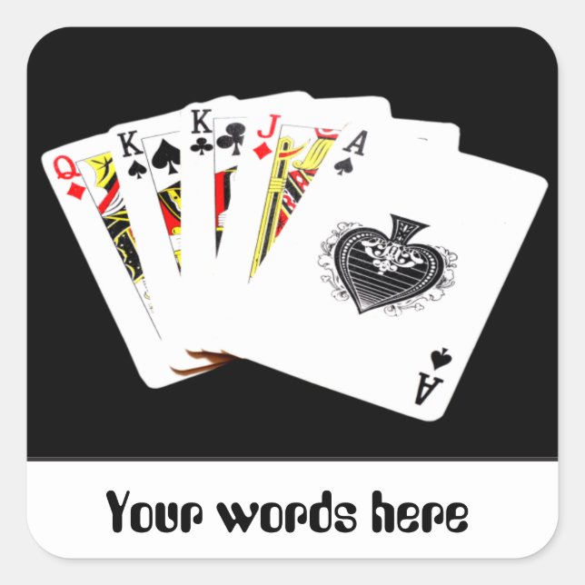 Playing cards gambling customisable sticker (Front)