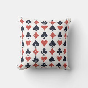 Playing Cards: Grunge Abstract Pattern Cushion