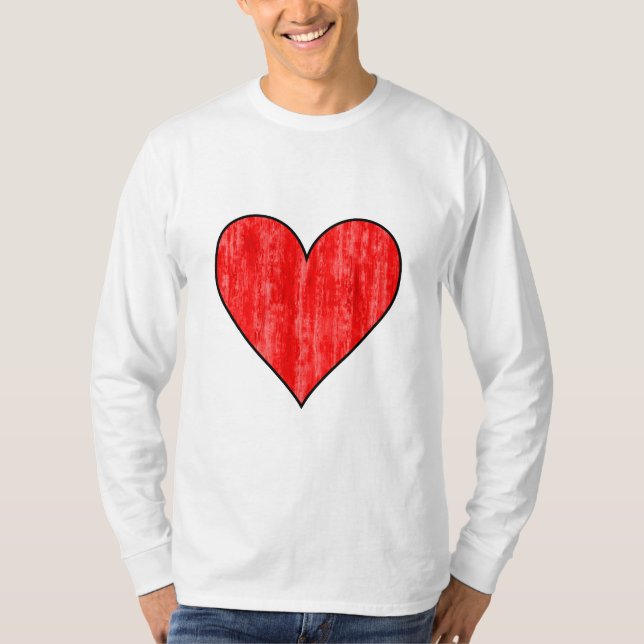 Playing Cards Hearts Icon T-Shirt (Front)