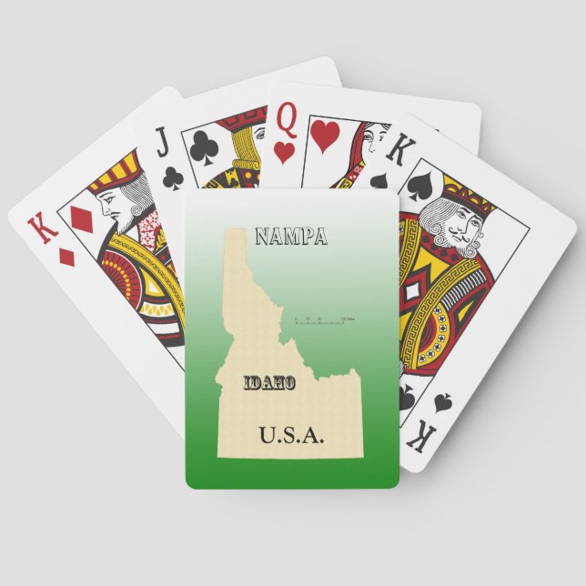Playing Cards - Idaho Map with City (Back)
