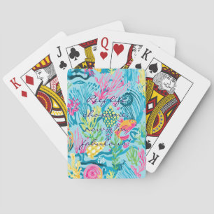 Playing cards in stylish graphic