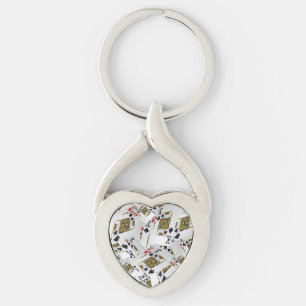 Playing Cards Kings Layered, Metal Keyring