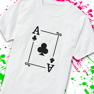 Playing Cards - Matching Clubs Card Suits Ace Card T-Shirt