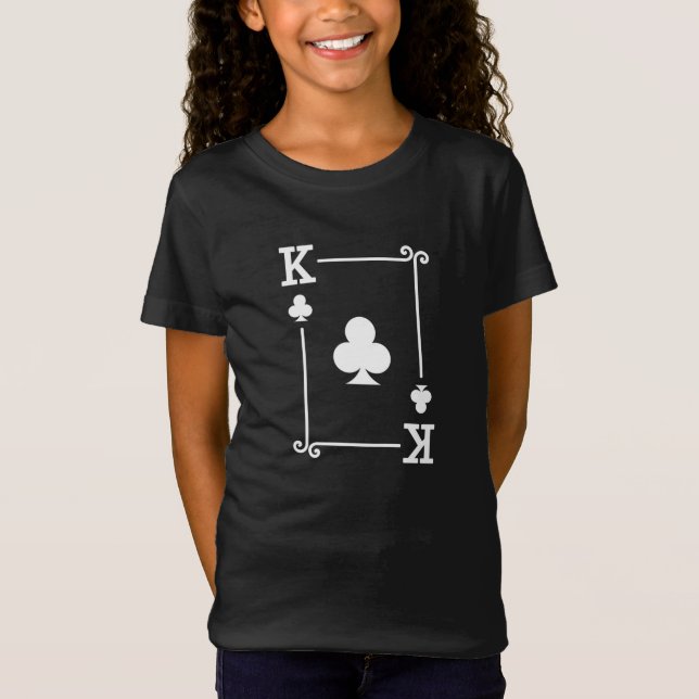 Playing Cards - Matching Clubs Card Suits - King T-Shirt (Front)