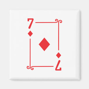 Playing Cards Matching Diamonds Card Suits Seven 7 Magnet
