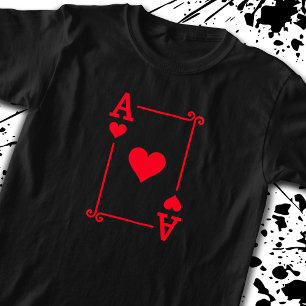 Playing Cards - Matching Hearts Card Suits Ace T-Shirt